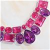 Image 2 : GORGEOUS ROSE AMETHYST STYLE FASHION NECKLACE