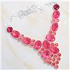 Image 1 : GORGEOUS ROSE QUARTZ STYLE FASHION NECKLACE