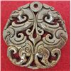 Image 1 : ROUND AMULET TABLET CHINESE ARCHAIC JADE STYLE CARVING