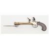 Image 2 : Continental flintlock blunderbuss pistol with  under mounted spring bayonet circa early 19th  centur