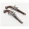 Image 8 : Pair of high quality fancy silver mounted double  barrel flintlock pistols signed “Penet (Bros.) a’,