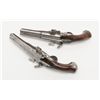 Image 9 : Pair of high quality fancy silver mounted double  barrel flintlock pistols signed “Penet (Bros.) a’,