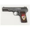 Image 2 : Russian Model T T–33 Tokarev semi-automatic pistol  in .30 caliber showing enamel emblem inlaid into