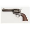 Image 5 : Colt SAA revolver, .45 cal., 4-3/4” barrel, blue  finish, replaced smooth wood grips, #255878,  back