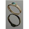 Image 2 : Beautiful custom made bright green Brazilian oval  shaped garnet surrounded by 3 CT to 5 CT of  diam