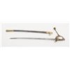 Image 4 : U.S. Model 1850 officer’s sword with fancy brass  mounted scabbard and hilt period in script  “Prese