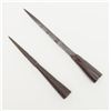 Image 1 : Two Spanish Colonial era iron spear or pike heads,  one is approx. 7” overall while the other is  ap