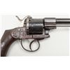 Image 8 : Double action pinfire revolver marked “E.  Lefaucheux,  Brevet” engraved on the frame,  checkered wo