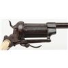 Image 10 : Double action pinfire revolver with unusually long  cylinder and barrel, silver inlaid with ivory  g