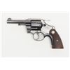 Image 2 : Colt Official Police DA revolver, .38 cal., 4”  barrel, blue finish, checkered wood medallion  grips