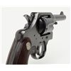 Image 9 : Colt Official Police DA revolver, .38 cal., 4”  barrel, blue finish, checkered wood medallion  grips