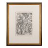 Image 1 : Original wood cut print in black ink laid on paper  monogrammed in the block by “Albrecht Dürer”  no