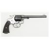 Image 1 : Colt New Service DA revolver, .45 Colt cal.,  7-1/2” barrel, blue finish, checkered hard rubber  gri