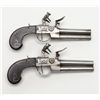 Image 1 : Pair of tap action over and under flintlock  pistols of continental origin in very good plus  origin
