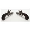 Image 8 : Pair of tap action over and under flintlock  pistols of continental origin in very good plus  origin