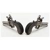 Image 9 : Pair of tap action over and under flintlock  pistols of continental origin in very good plus  origin