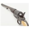 Image 8 : Colt Model 1872 open top revolver in .44 rim fire  caliber showing 7 ½” barrel, iron straps with Arm