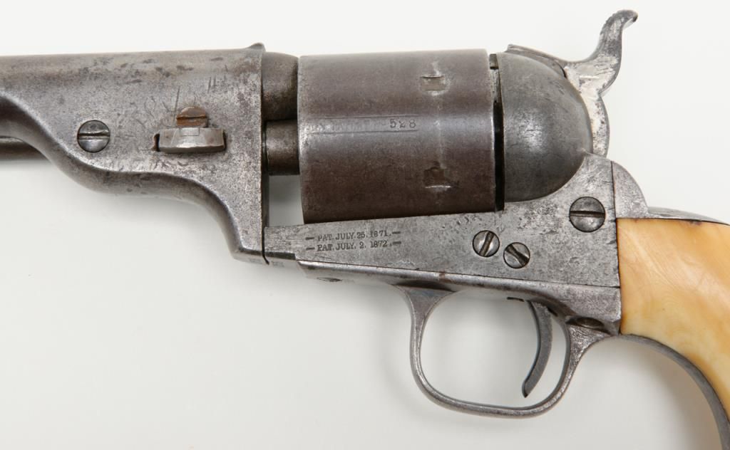 Colt Model 1872 open top .44 rim fire caliber revolver with factory 7 ½