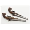 Image 15 : Pair of French officer’s style pistols from  Napoleonic era converted from flintlock to  percussion 