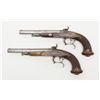 Image 7 : Pair of French officer’s style pistols from  Napoleonic era converted from flintlock to  percussion 