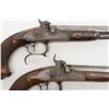 Image 9 : Pair of French officer’s style pistols from  Napoleonic era converted from flintlock to  percussion 
