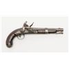 Image 2 : 1826 S. North Navy model flintlock pistol in .54  caliber with 8 5/8” barrel dated 1828 with all  ot