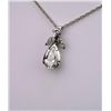 Image 1 : Stunning Diamond Pendant with 1.48 carat Pear  shaped brilliant cut diamond with J-K color VVS  clar