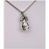 Image 2 : Stunning Diamond Pendant with 1.48 carat Pear  shaped brilliant cut diamond with J-K color VVS  clar