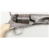 Image 8 : Colt 1860 Army revolver .44 caliber percussion  with 8” barrel, factory open vine scroll style  engr