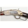 Image 3 : Winchester Model 1873 saddle ring carbine, factory  engraved, gold and nickel plated with deluxe  fa