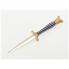 Image 10 : Victorian era high art cased dagger in French  style showing finely etched and gold gilded blade  an