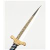 Image 12 : Victorian era high art cased dagger in French  style showing finely etched and gold gilded blade  an