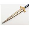 Image 6 : Victorian era high art cased dagger in French  style showing finely etched and gold gilded blade  an