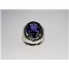 Image 4 : 1. Amazing 20.00 carat Oval Amethyst and Diamond  Ring with rich purple color and VS clarity set in 