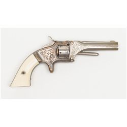 Smith & Wesson 1st Model, 2nd issue, .22 caliber 7  shot revolver, finely New York style engraved  w