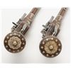 Image 10 : Pair of ornate wheellock pistols showing  elaborately inlaid stocks in Germanic style  measuring 26 