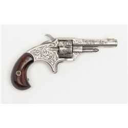 Deluxe engraved in New York style .22 caliber  single action spur trigger revolver marked  “Smith’s 