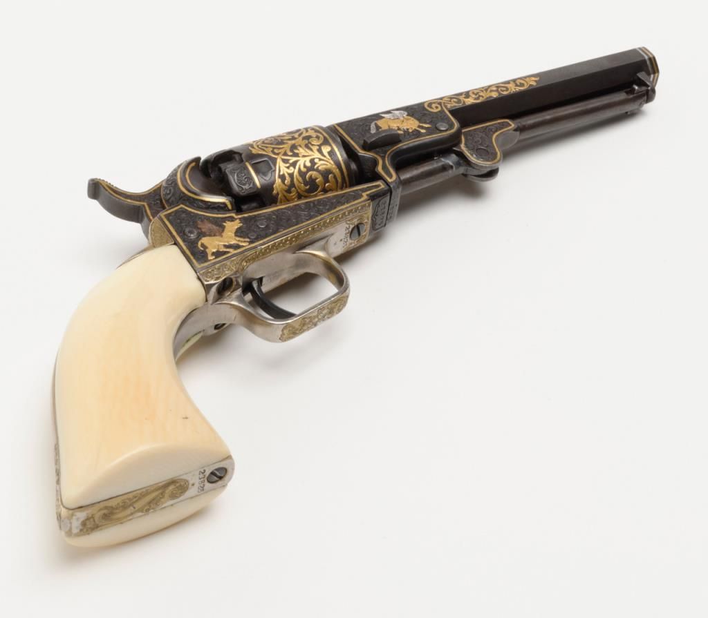 Multicolor Revolver Colt Model 1849 Pocket percussion revolver, .31 cal., 5” octagon barrel ...