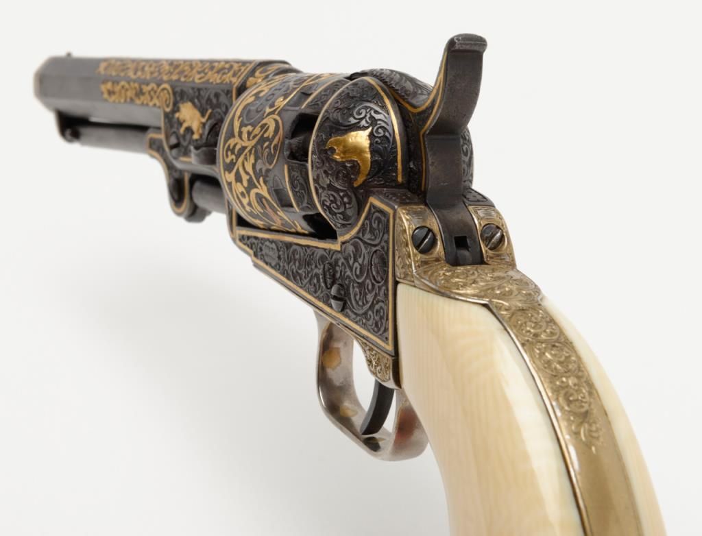 Multicolor Revolver Colt Model 1849 Pocket percussion revolver, .31 cal., 5” octagon barrel ...
