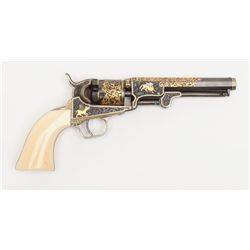 Colt Model 1849 Pocket percussion revolver, .31  cal., 5” octagon barrel, custom engraved and  multi