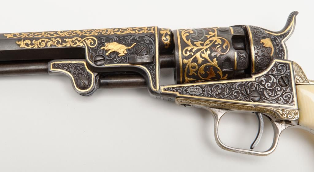 Multicolor Revolver Colt Model 1849 Pocket percussion revolver, .31 cal., 5” octagon barrel ...