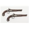 Image 1 : Pair of classic French silver mounted pistols  converted from flintlock to percussion with ornate  E