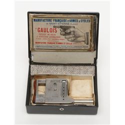 French Gaulois Palm squeezer pistol in 8mm extra  short rim fire by  Mitrailleuse with original  nic