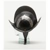 Image 3 : 17th century German Morrian style black and white  armor helmet retaining original ear flaps and  le