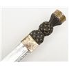 Image 11 : Scottish Dress Dagger with brass sheath and side  knife and fork set; jeweled pommel caps, matching 