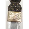 Image 13 : Scottish Dress Dagger with brass sheath and side  knife and fork set; jeweled pommel caps, matching 