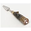 Image 8 : Scottish Dress Dagger with brass sheath and side  knife and fork set; jeweled pommel caps, matching 