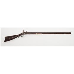 Half stocked flintlock rifle with barrel signed  “A. J. Sailous”, .32 cal., 34-1/2” octagon barrel, 