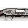 Image 6 : Winchester Model 12 pump action takedown shotgun,  engraved with two panel scenes of birds in flight