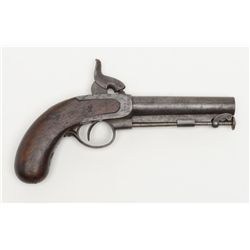 Rare Martial Irish Constabulary percussion pistol,  .65 caliber smoothbore, 4-1/2” round barrel with